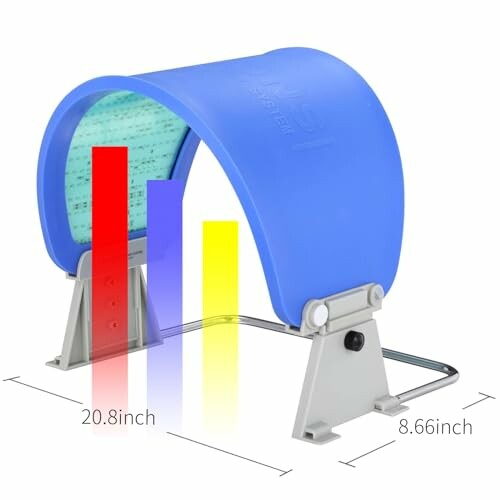 LED light therapy device with arch design and color bars