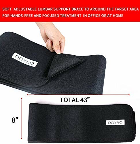 Adjustable lumbar support brace with Velcro strap.