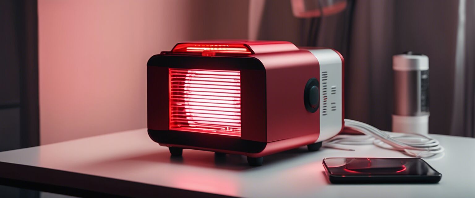 Red light therapy device setup