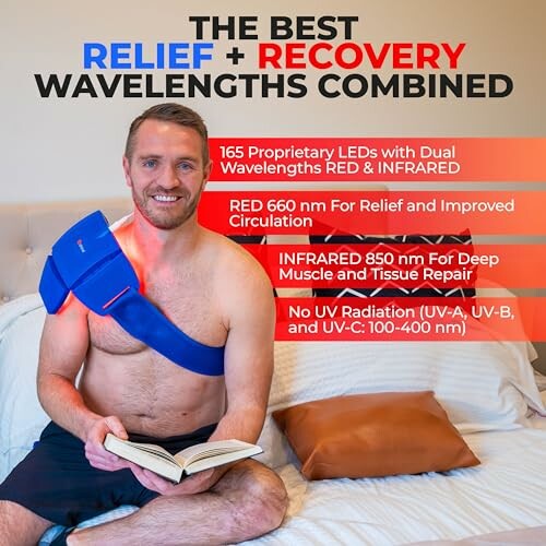 Close-up of red light therapy device