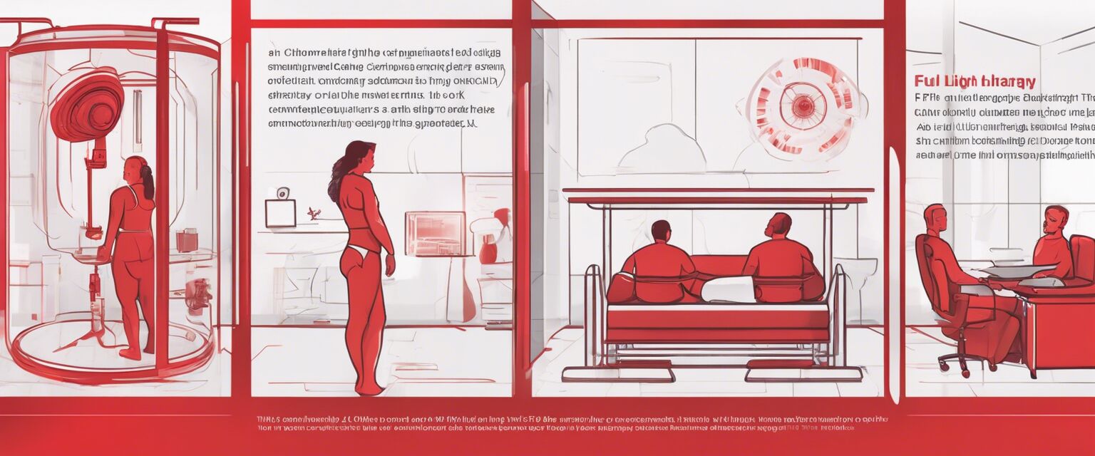 Red light therapy process infographic