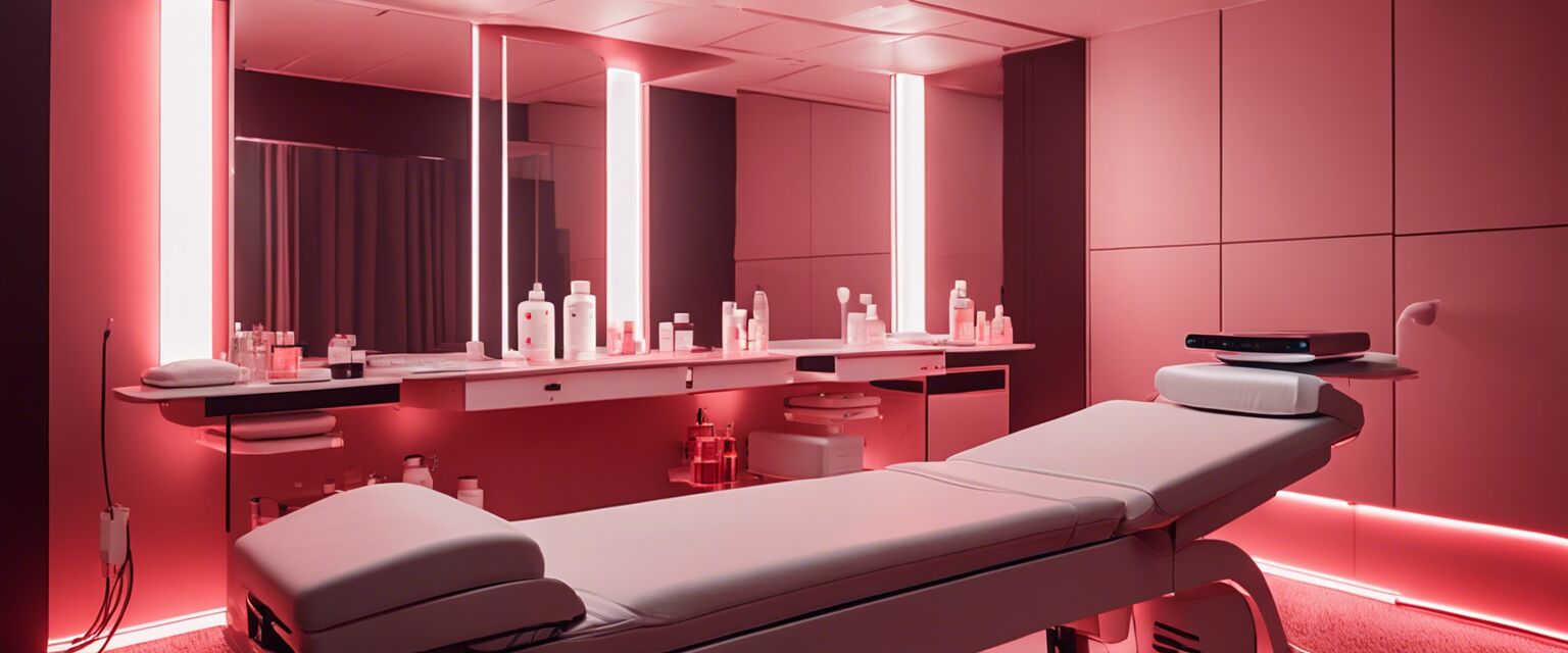 Red light therapy room